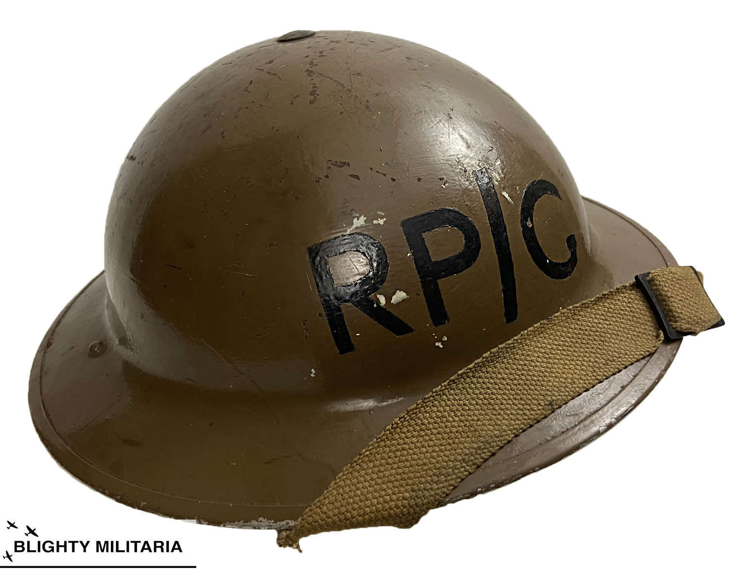Original 1939 Dated Repair Party Gas MKII Steel Helmet