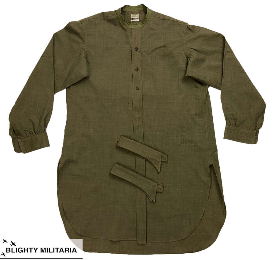 Original WW2 British Army Officer's Collarless Shirt by 'Army & Navy'