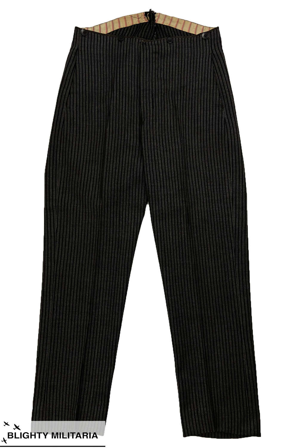 Original Edwardian Morning Stripe Trousers by 'Thurlbourn & Son'