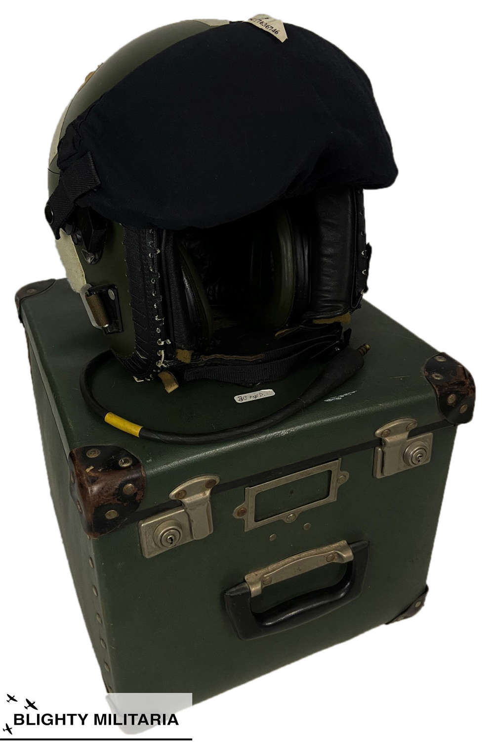 Original RAF MK3C 'Bone Dome' Flying Helmet - Size Medium + Carry Box