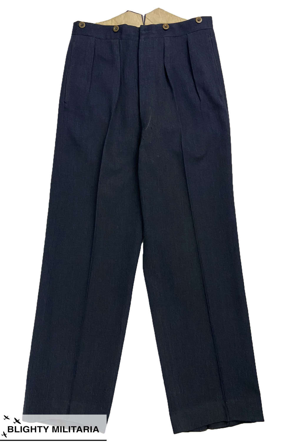 Original 1940s RAF Officer's Service Dress Trousers - Size 31x29.5