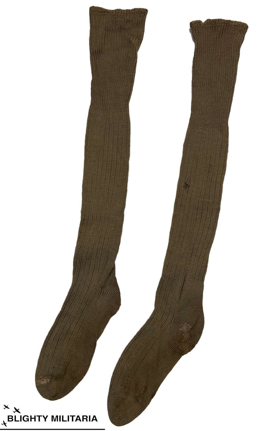 Original WW2 British Army Officer's Khaki Drill Long Socks - Mantell