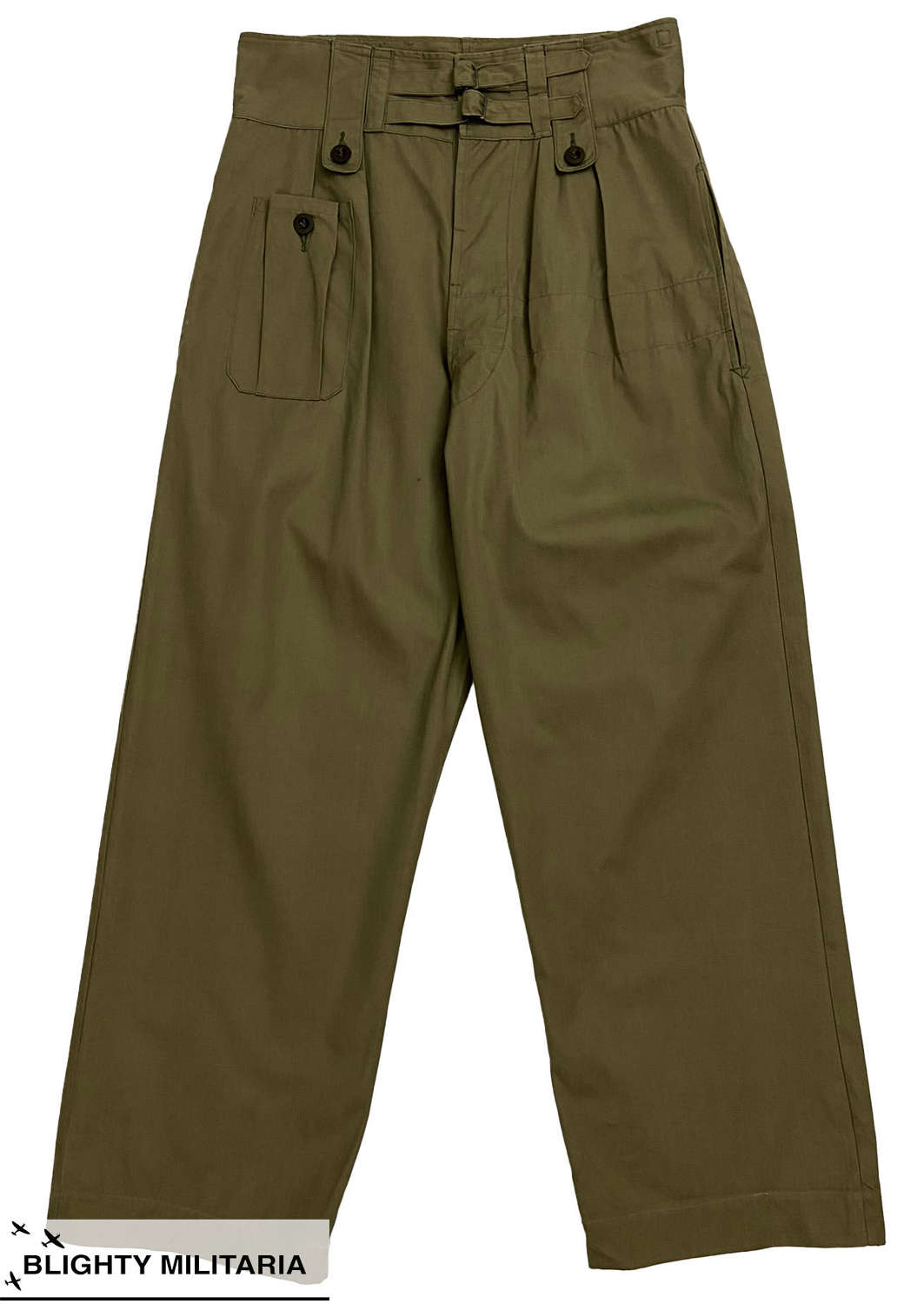 Original 1945 Dated British 1944 Pattern Jungle Trousers - Size 5