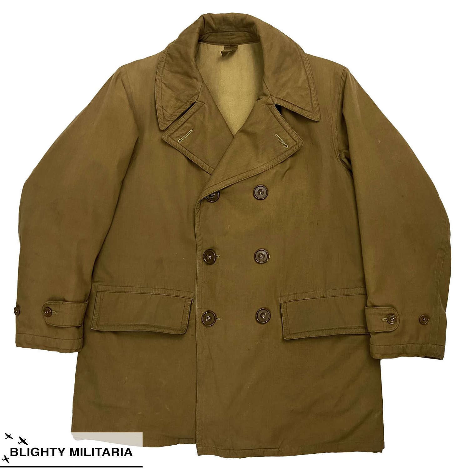Rare 1944 Dated Original British Made US Enlisted Men's Mackinaw Coat