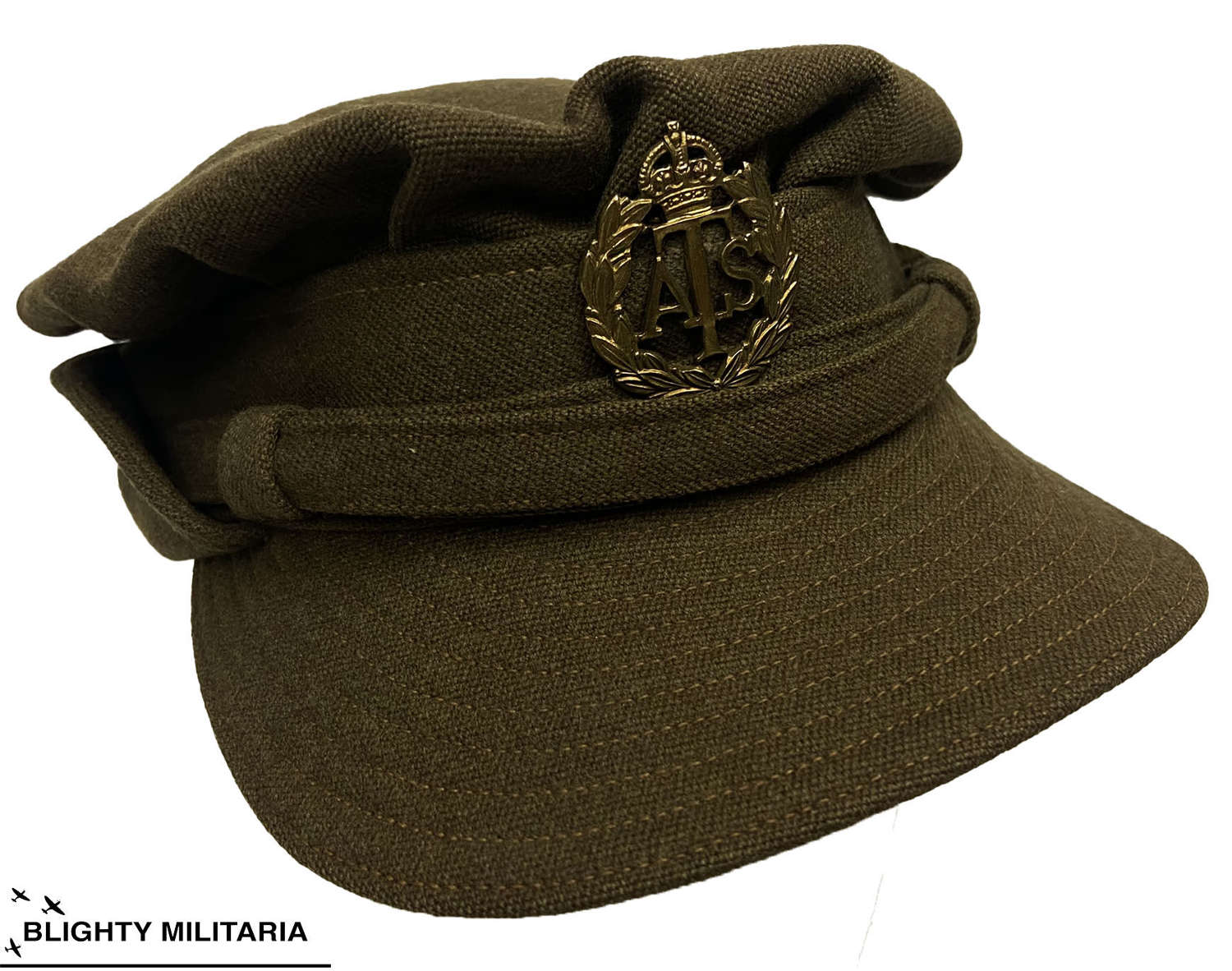 Original 1944 Dated ATS Peaked cap - Size 6 3/4
