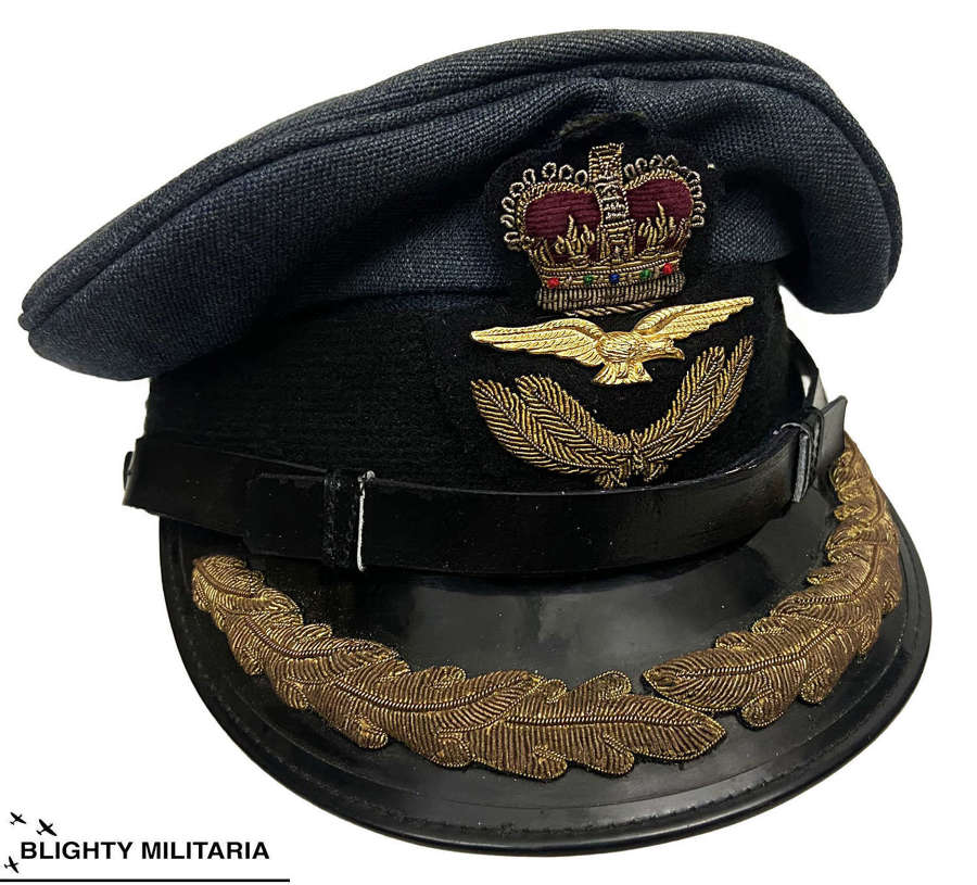 Original 1980s RAF Group Captains Peaked Cap by 'Gieves & Hawkes'