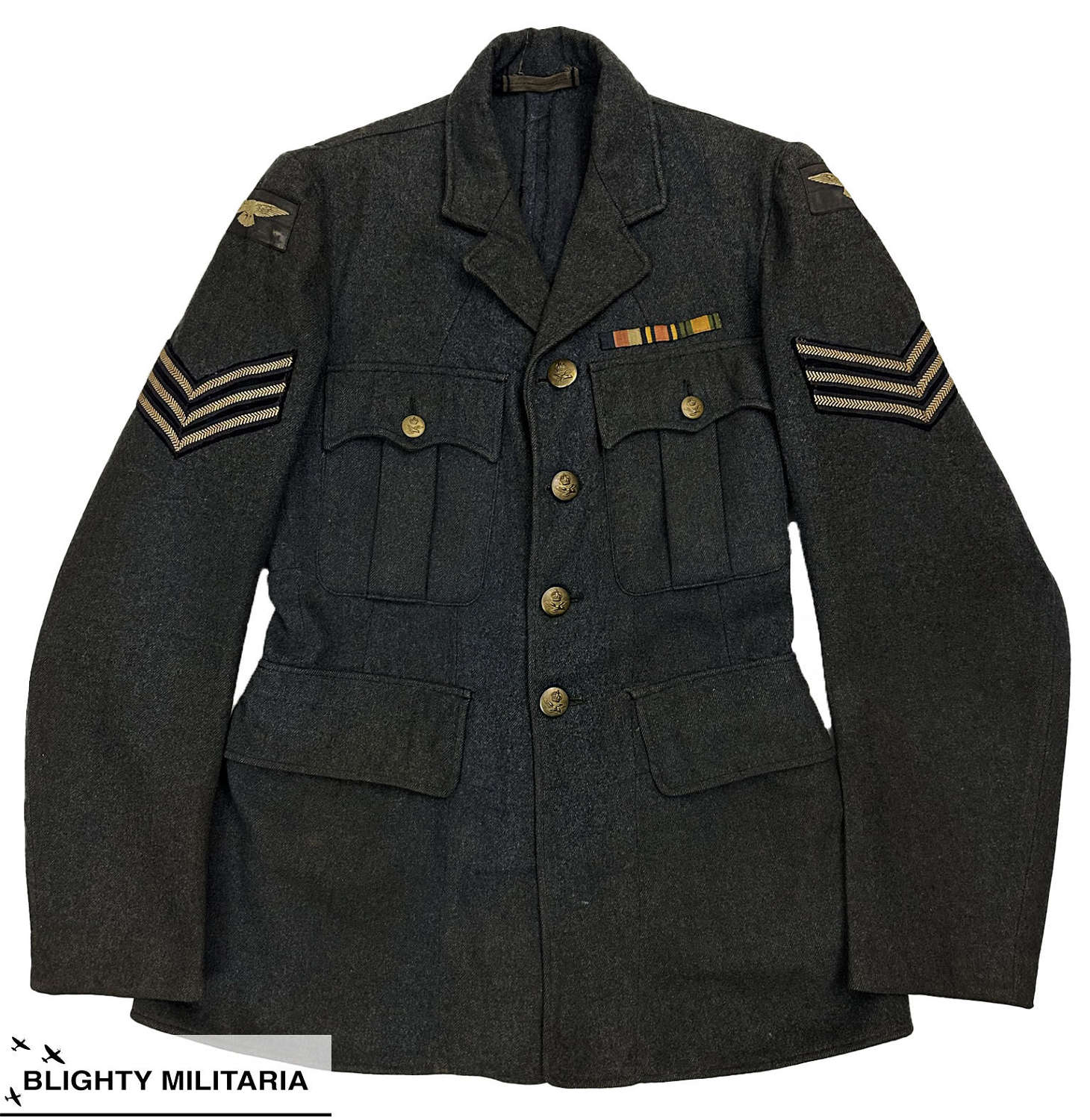Original WW2 RAF Sergeants Ordinary Airman's Tunic - Attributed