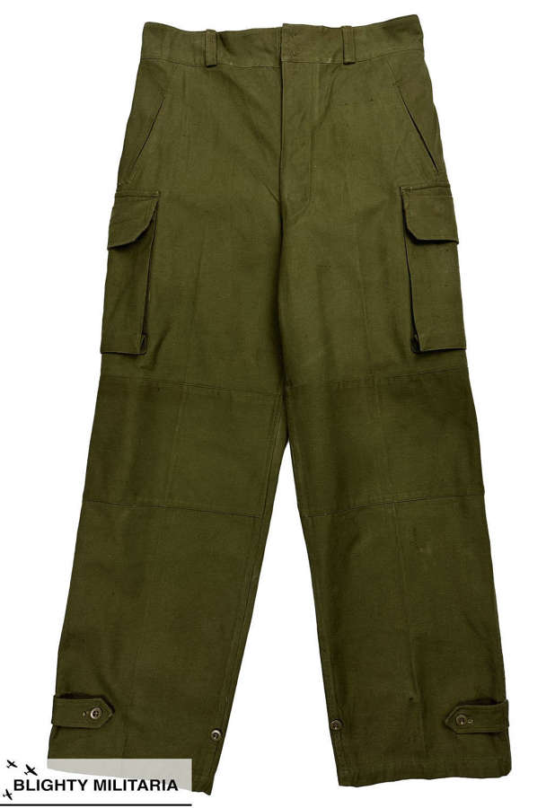 Original 1950s French Army M47 Pattern Combat Trousers - 36 x 32.5
