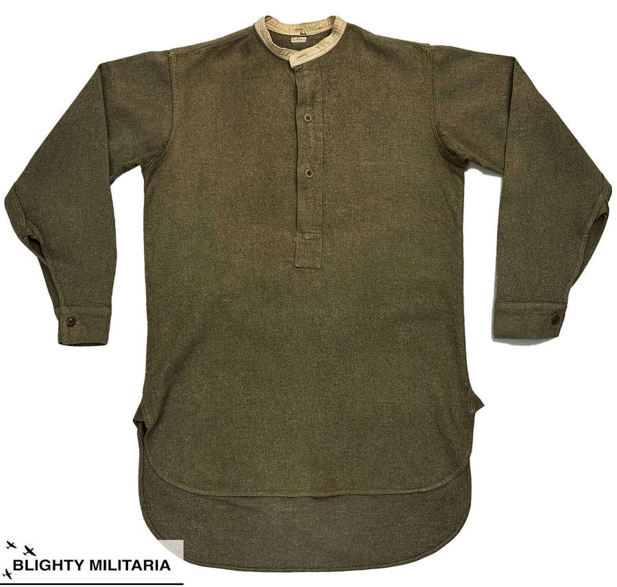 Original WW2 British Army Officer's Wool Shirt - RASC Attributed
