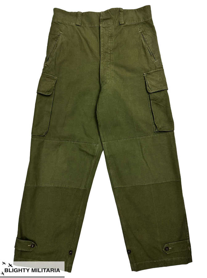 Original 1952 Dated French M47 Combat Trousers - Size 35 x 30.5