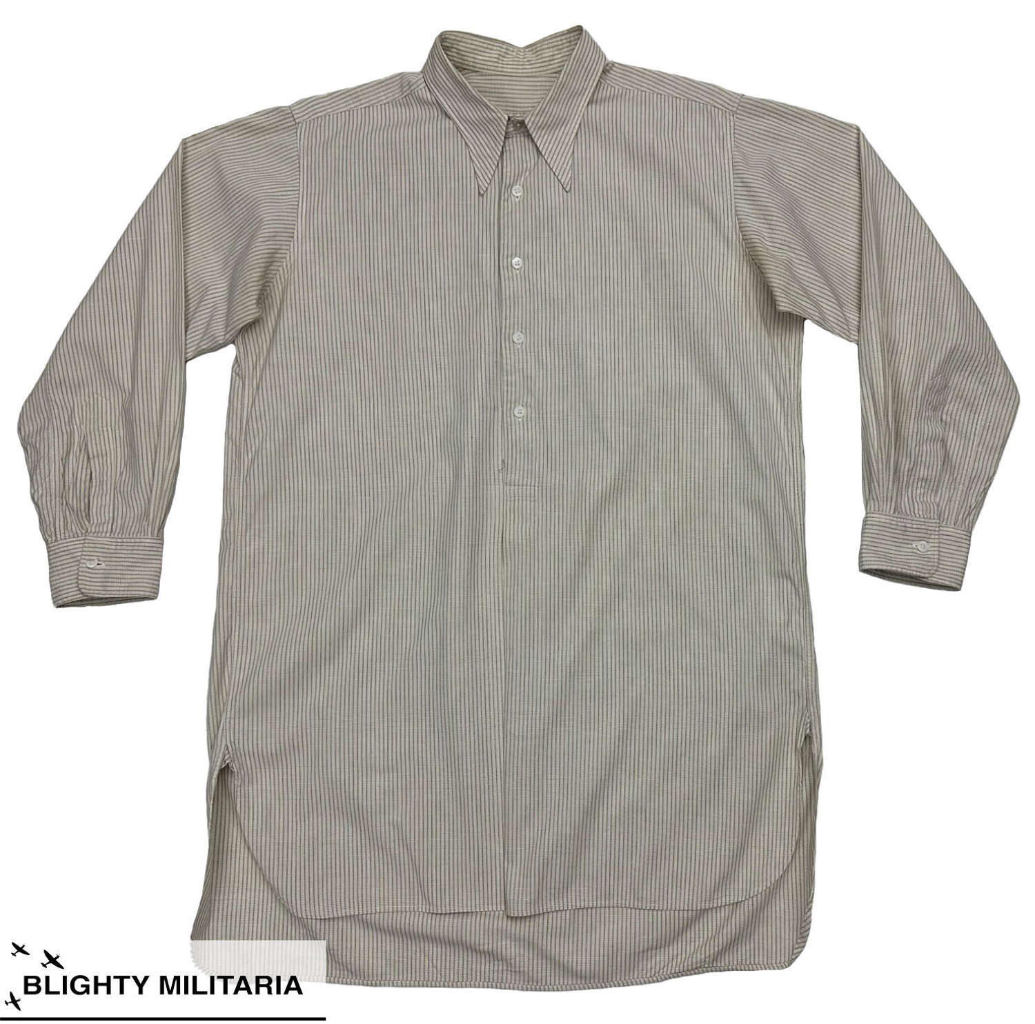 Original 1940s French Spearpoint Collar Shirt