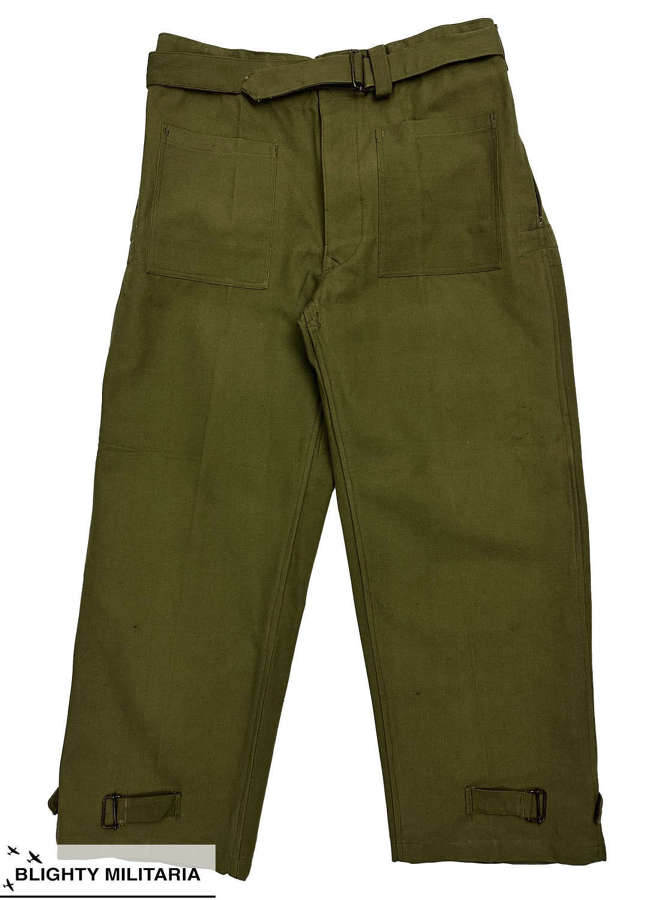 Original French Army Model 1935 Canvas Overall Trousers - Size 3