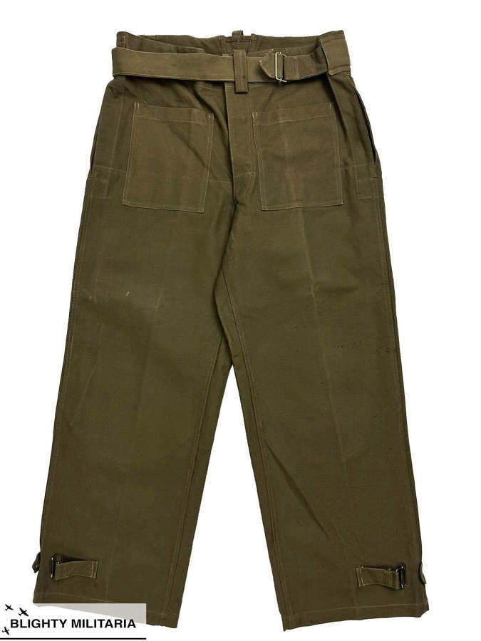Original 1947 Dated French Army Model 1935 Canvas Overall Trousers - 2