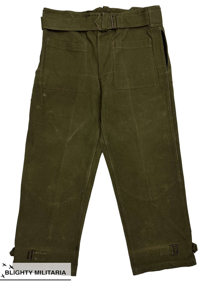 Original French Army Model 1935 Canvas Overall Trousers - Size 1