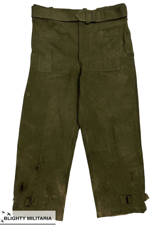 Original French Army Model 1935 Canvas Overall Trousers - Size 3