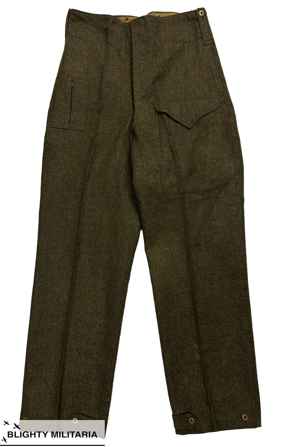 Original 1941 Dated Canadian Battledress Trousers - Size 14