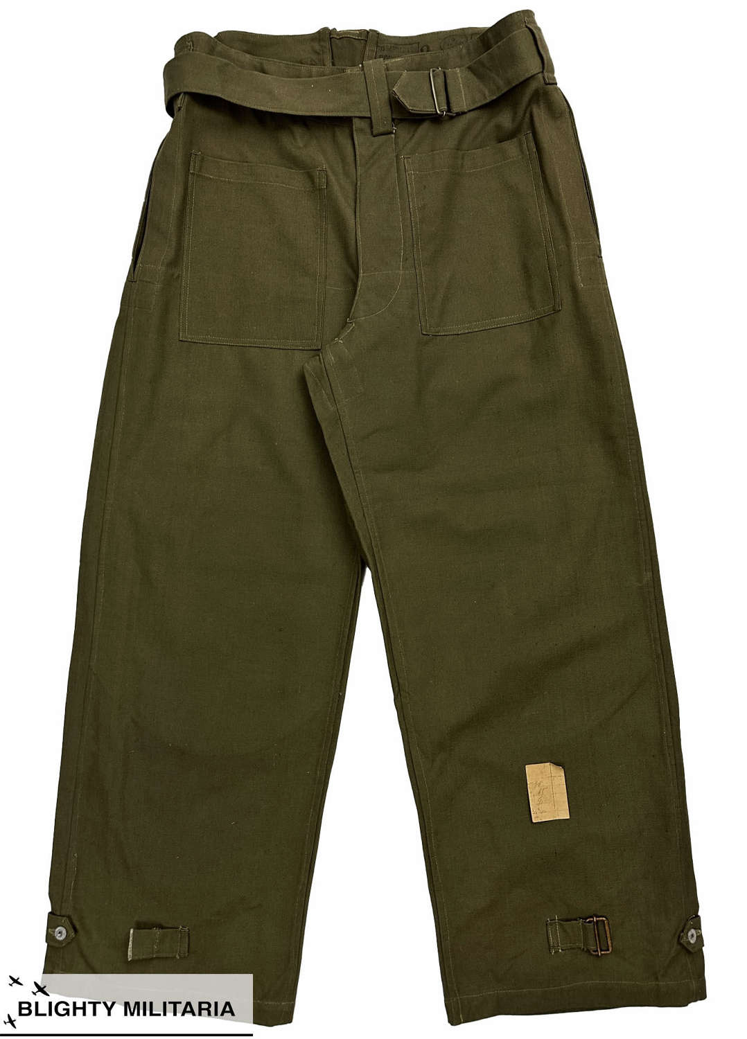 Original 1947 Dated French Army Model 1935 Canvas Overall Trousers - 2