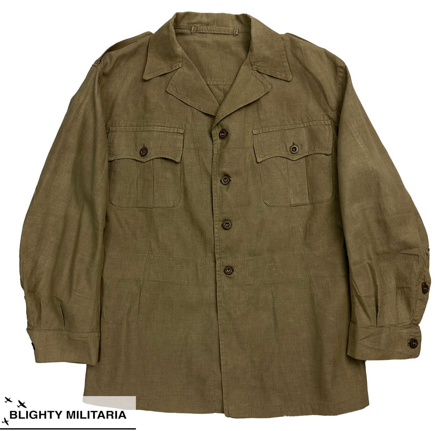Original 1953 Dated British 1950 Pattern Khaki Drill Bush Jacket