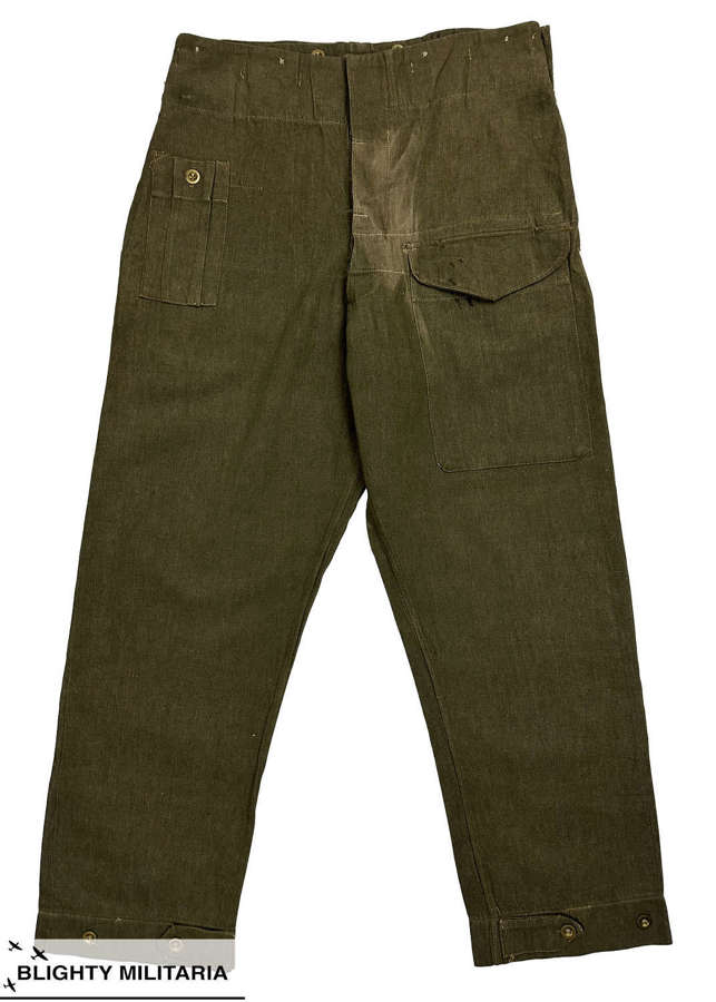 Original British Army First Pattern Denim Battledress Trousers 9 Para