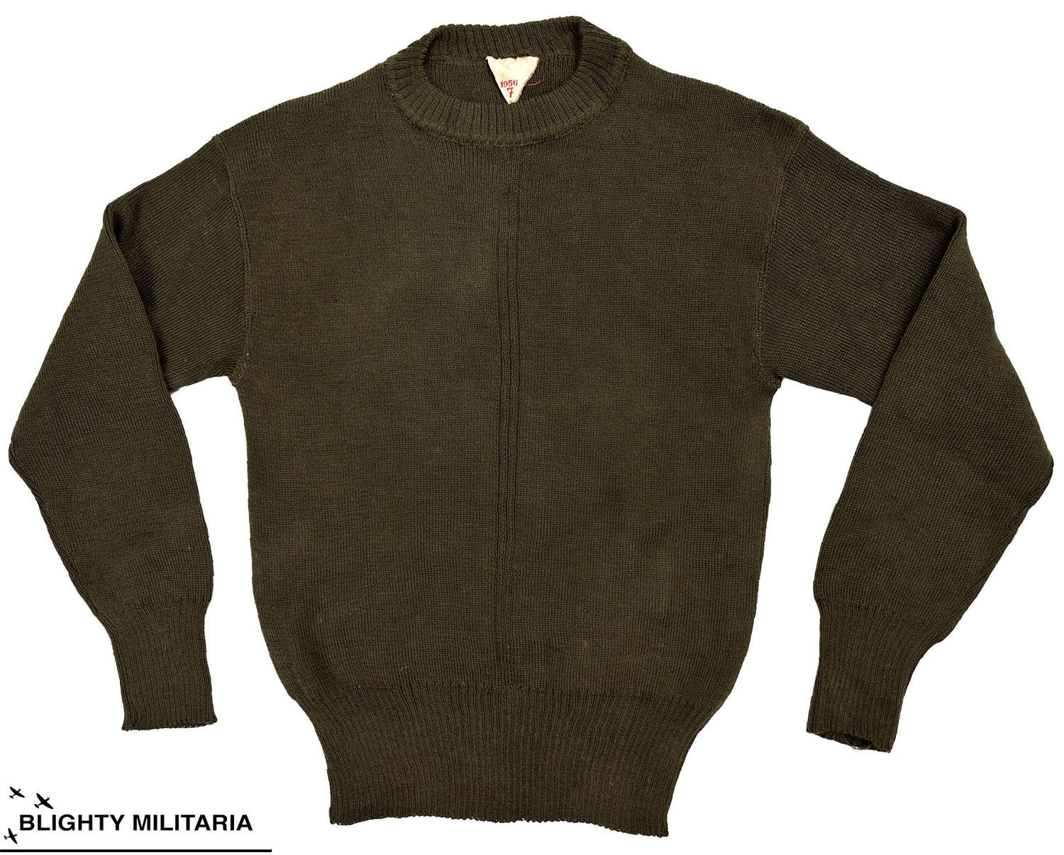Original 1952 Pattern French Army Wool Crew Neck Pullover Jumper