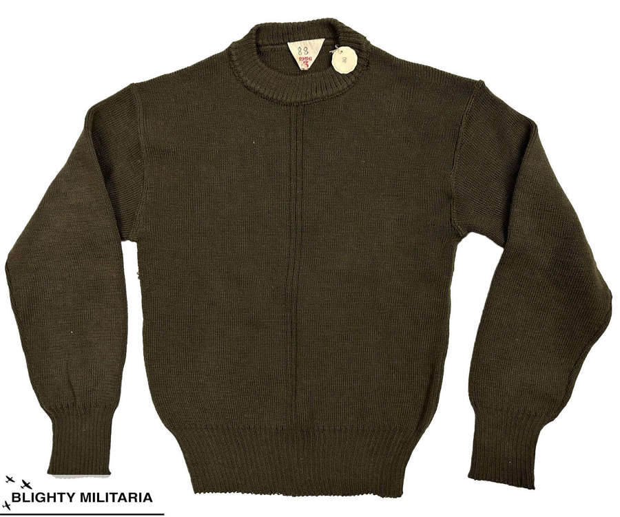 Original 1952 Pattern French Army Wool Crew Neck Pullover Jumper
