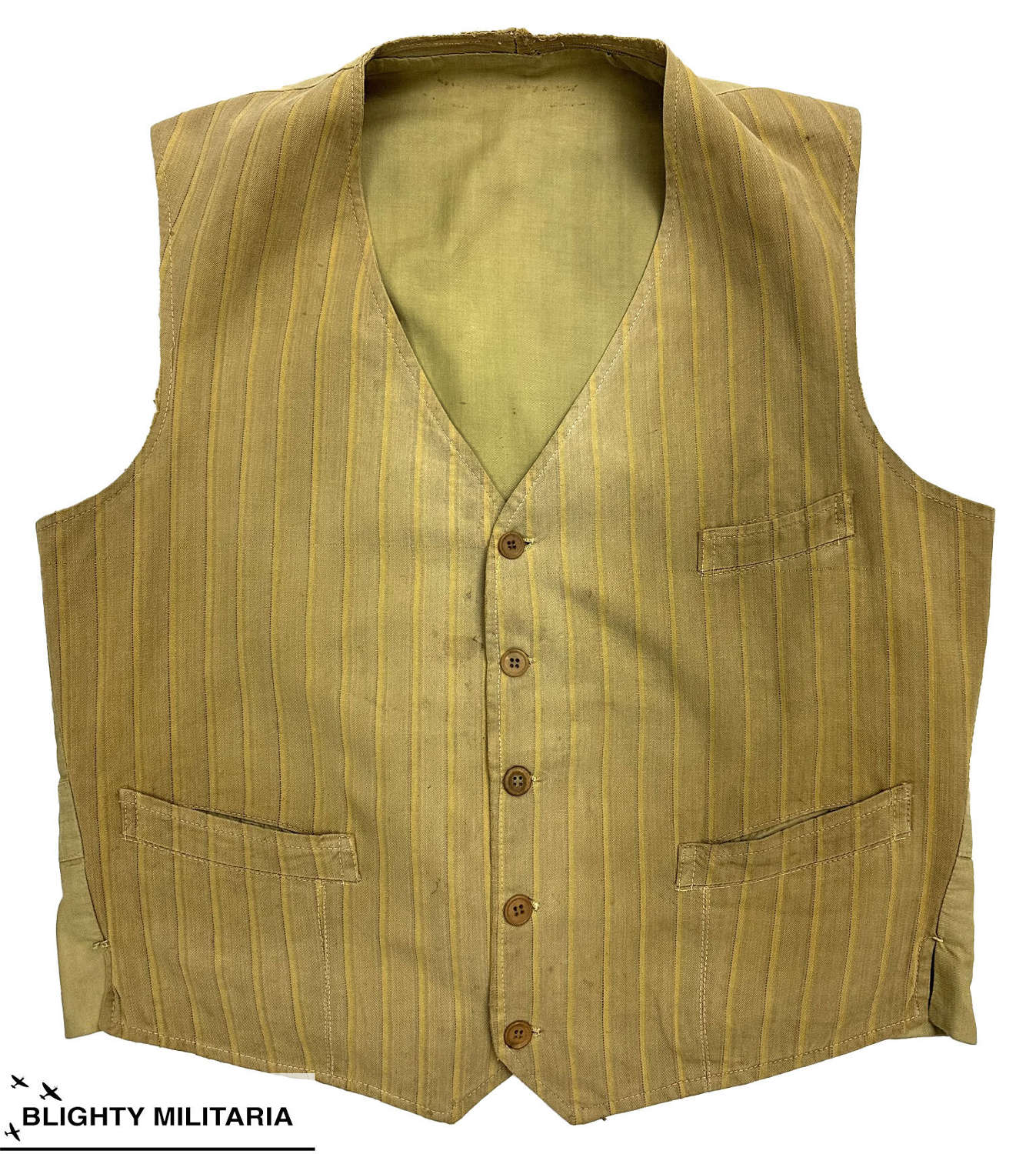 Original 1920s French Summer Waistcoat - Size 40