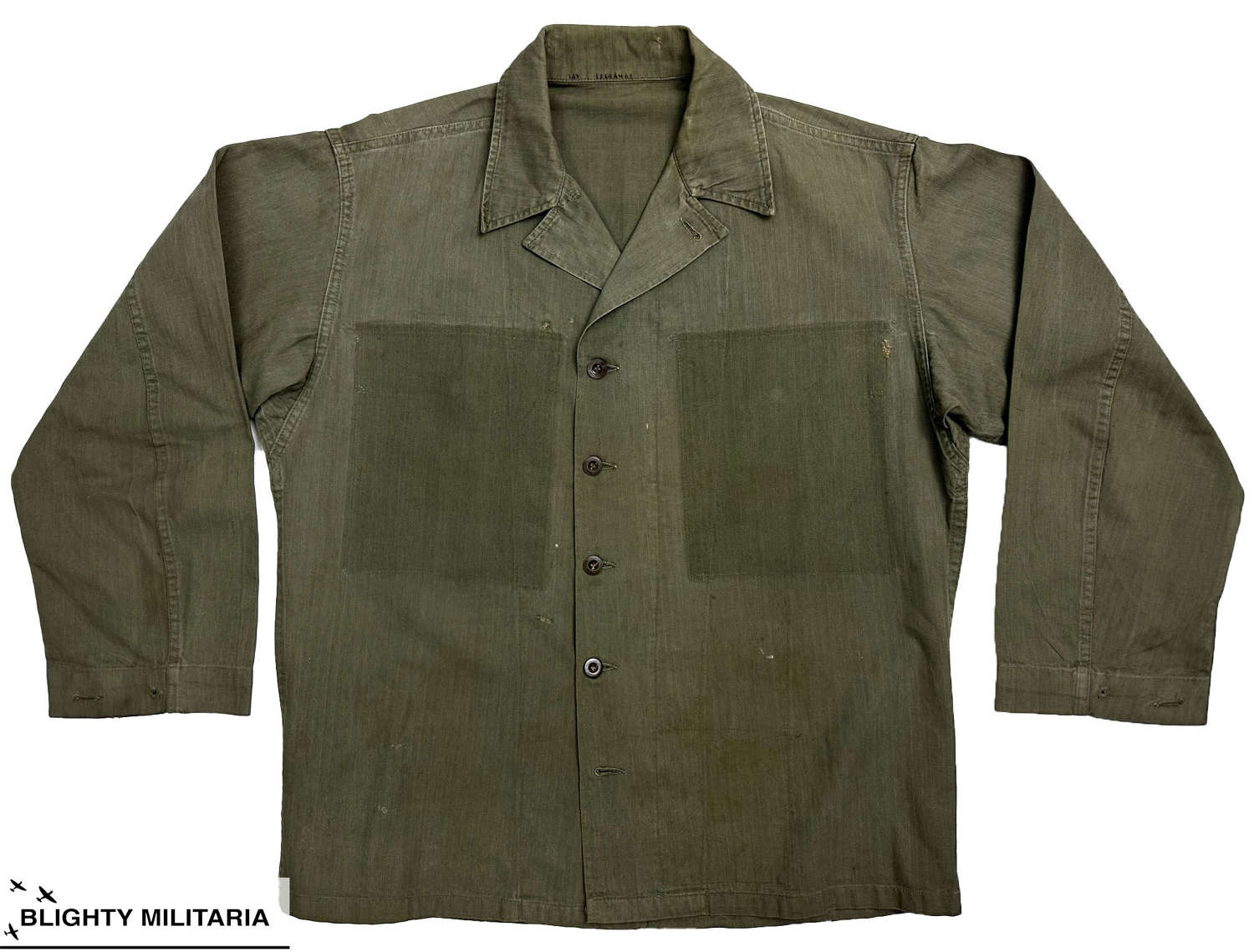 Original WW2 US Army HBT Shirt - French Converted