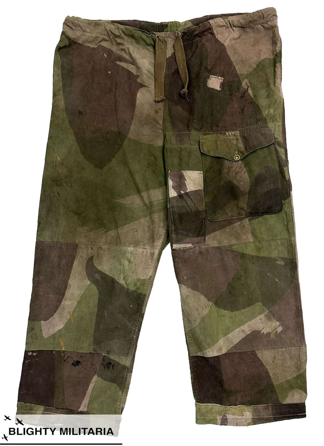 Original WW2 British Army Camouflaged Windproof Trousers