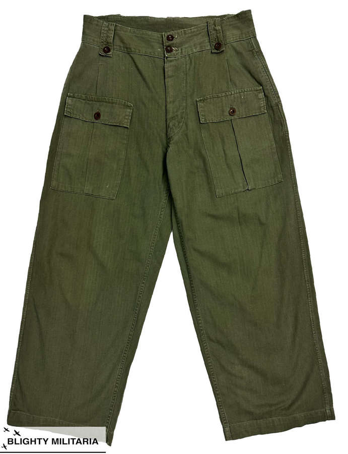 Scarce Original WW2 Australian HBT Jungle Battledress Trousers