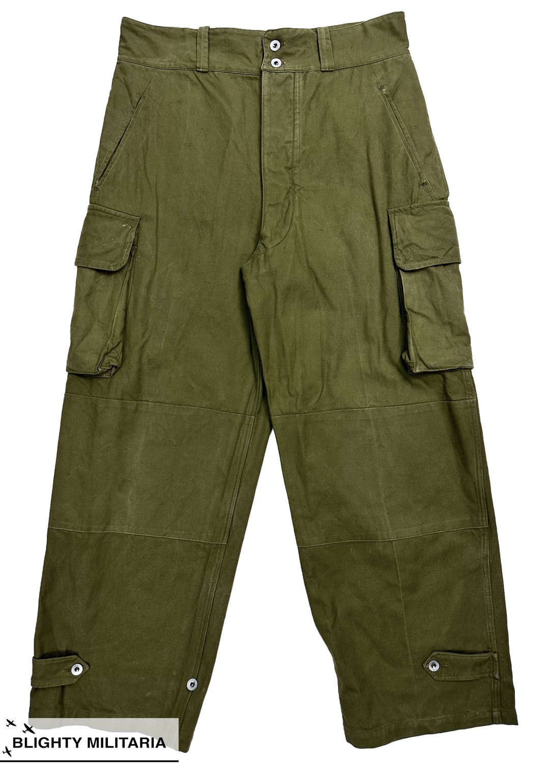 Original French Army M47 Combat Trousers - Size 35