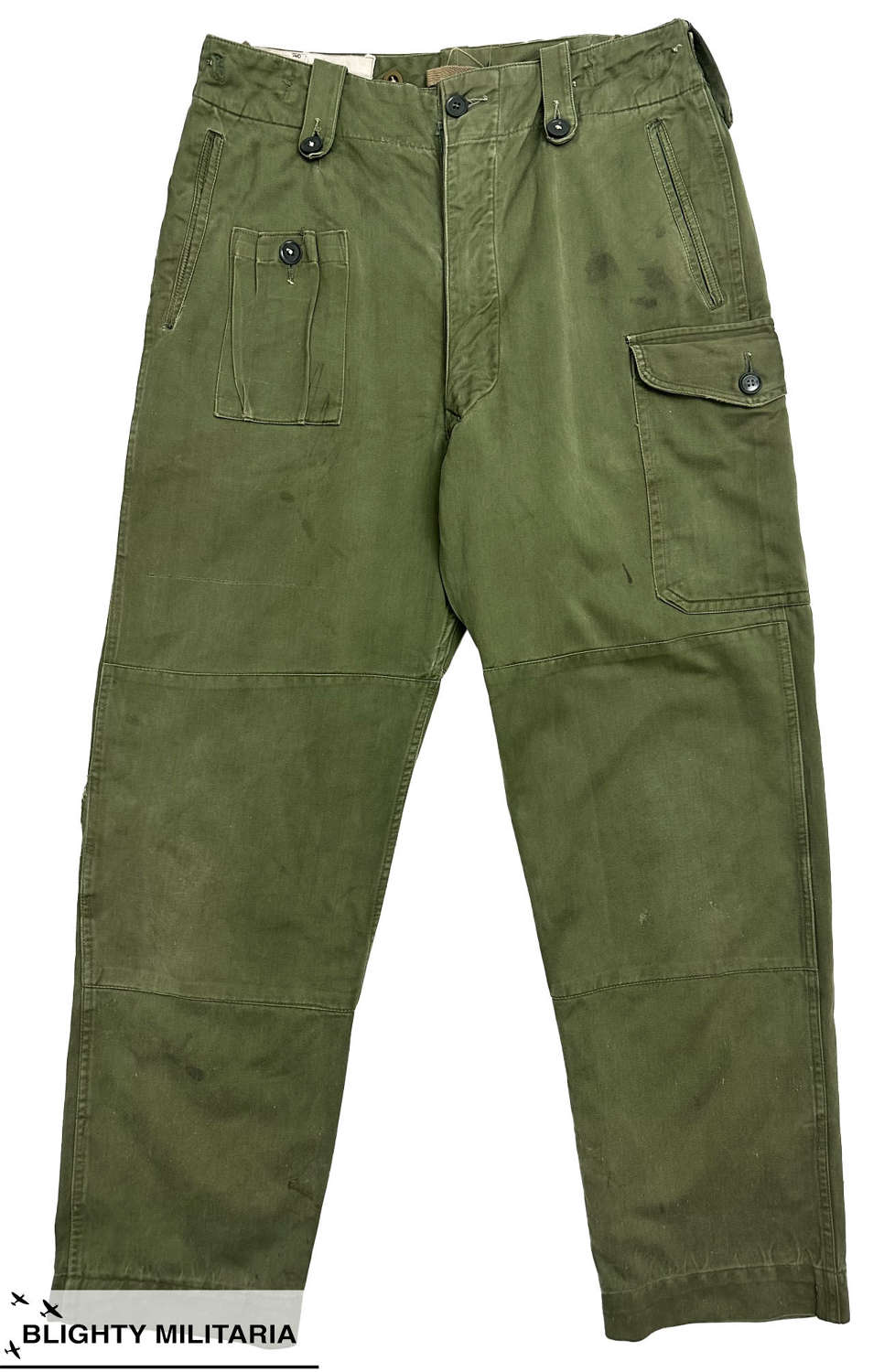 Original 1960s British Army 1960 Pattern Combat Trousers - Size 2