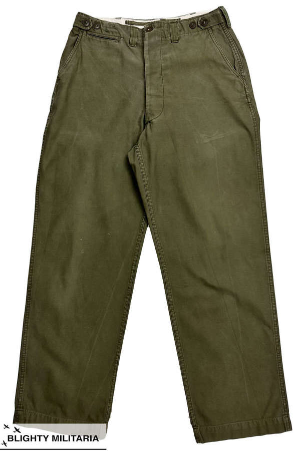Original 1940s US Army M1943 Combat Trousers - Size 34x34