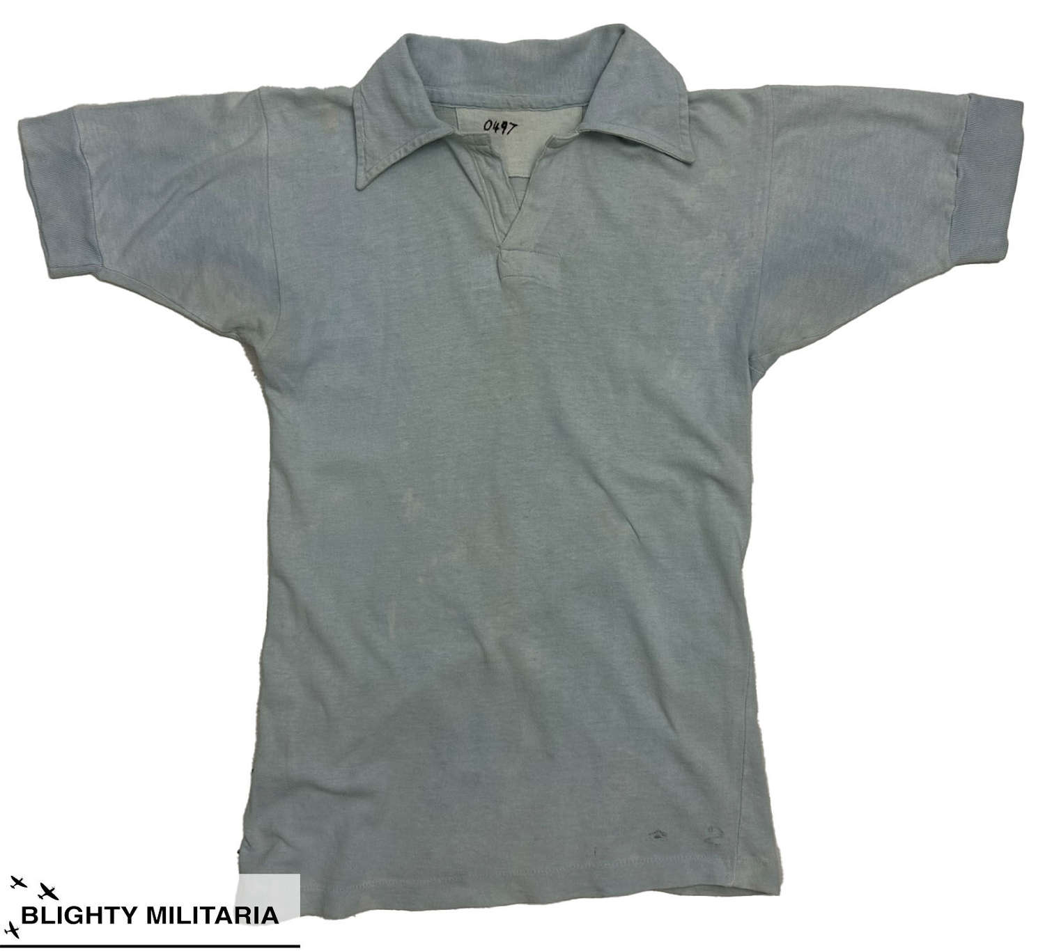 Original 1950s British Military Physical Training Sports Shirt Size 2