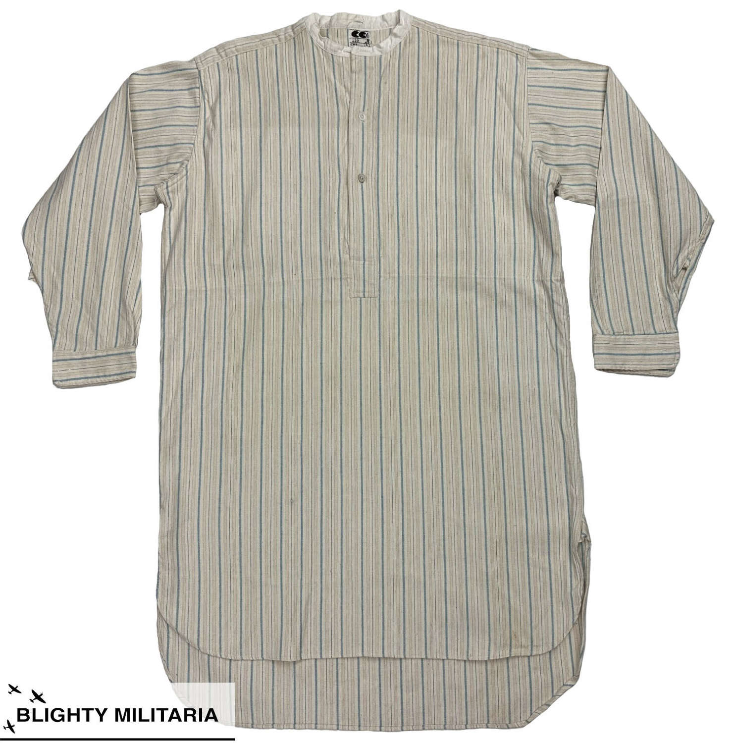 Rare Original 1940s CC41 Men's Collarless Shirt - Size 15 1/2