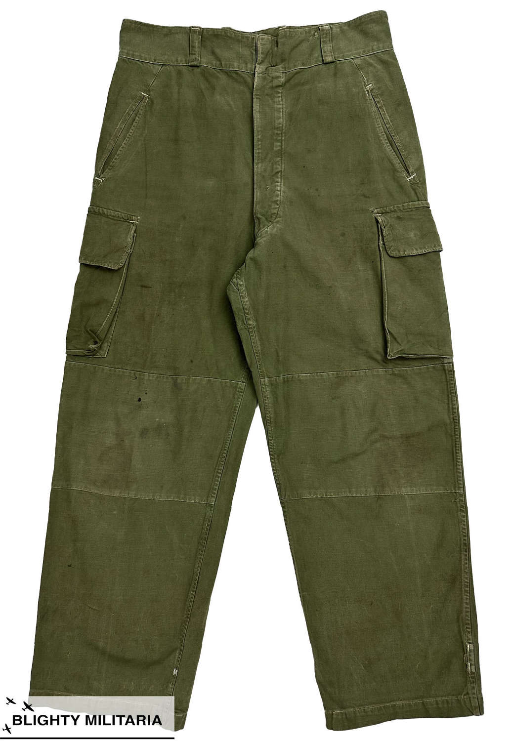 Original 1950s French M47 Trousers - Size 35 x 30