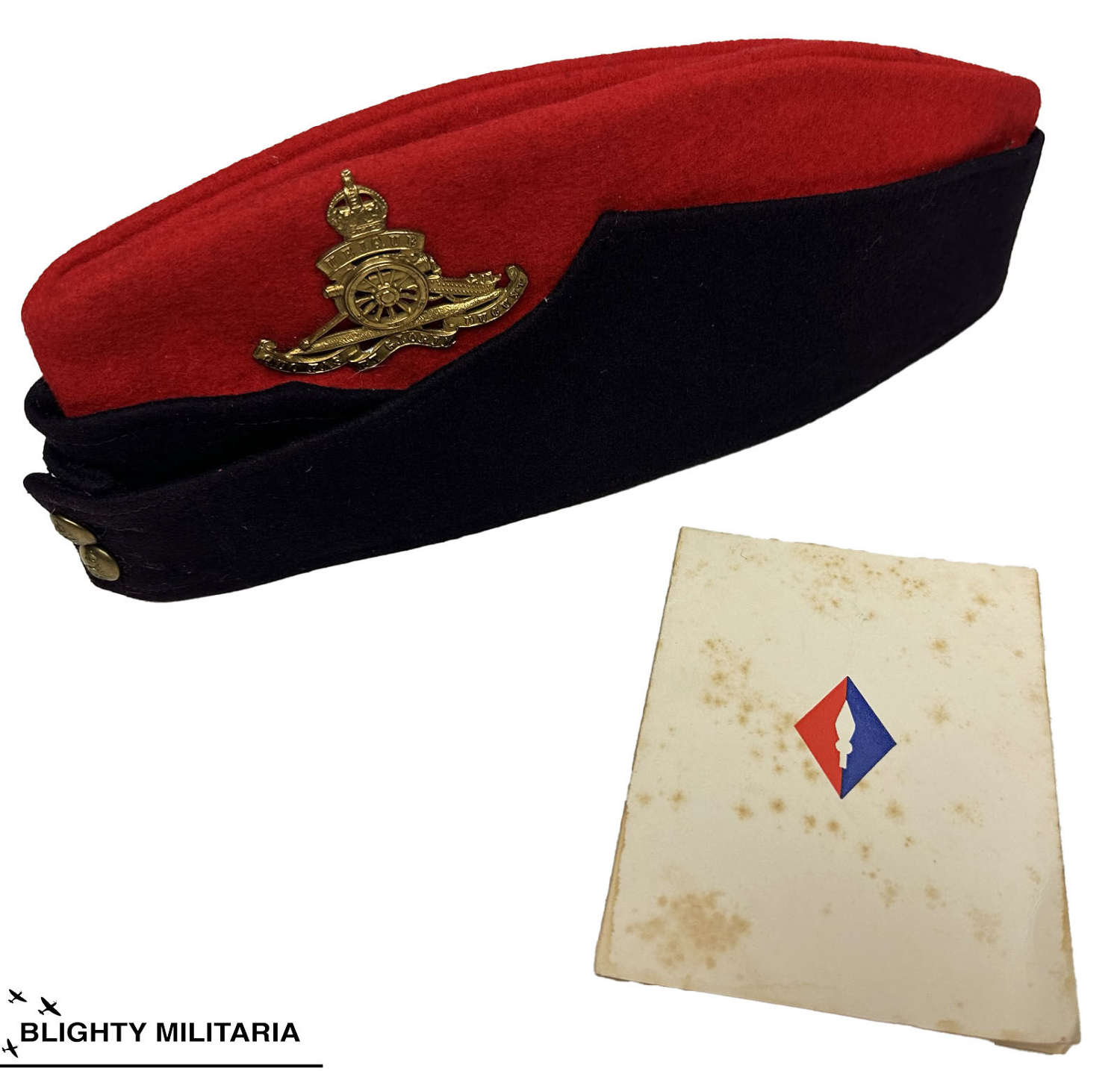 Original Early WW2 Royal Artillery Coloured Field Service Cap