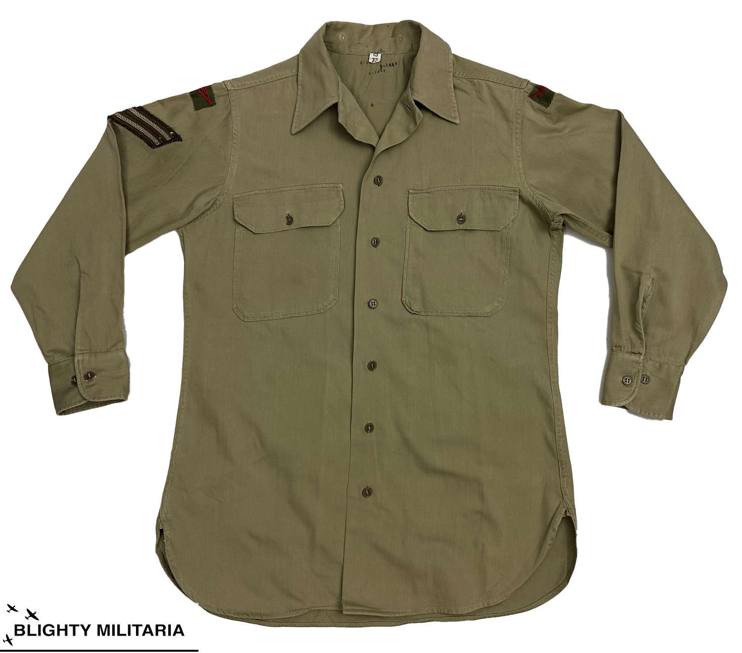 Original WW2 US Army Enlisted Men's Shirt - RAF Issued