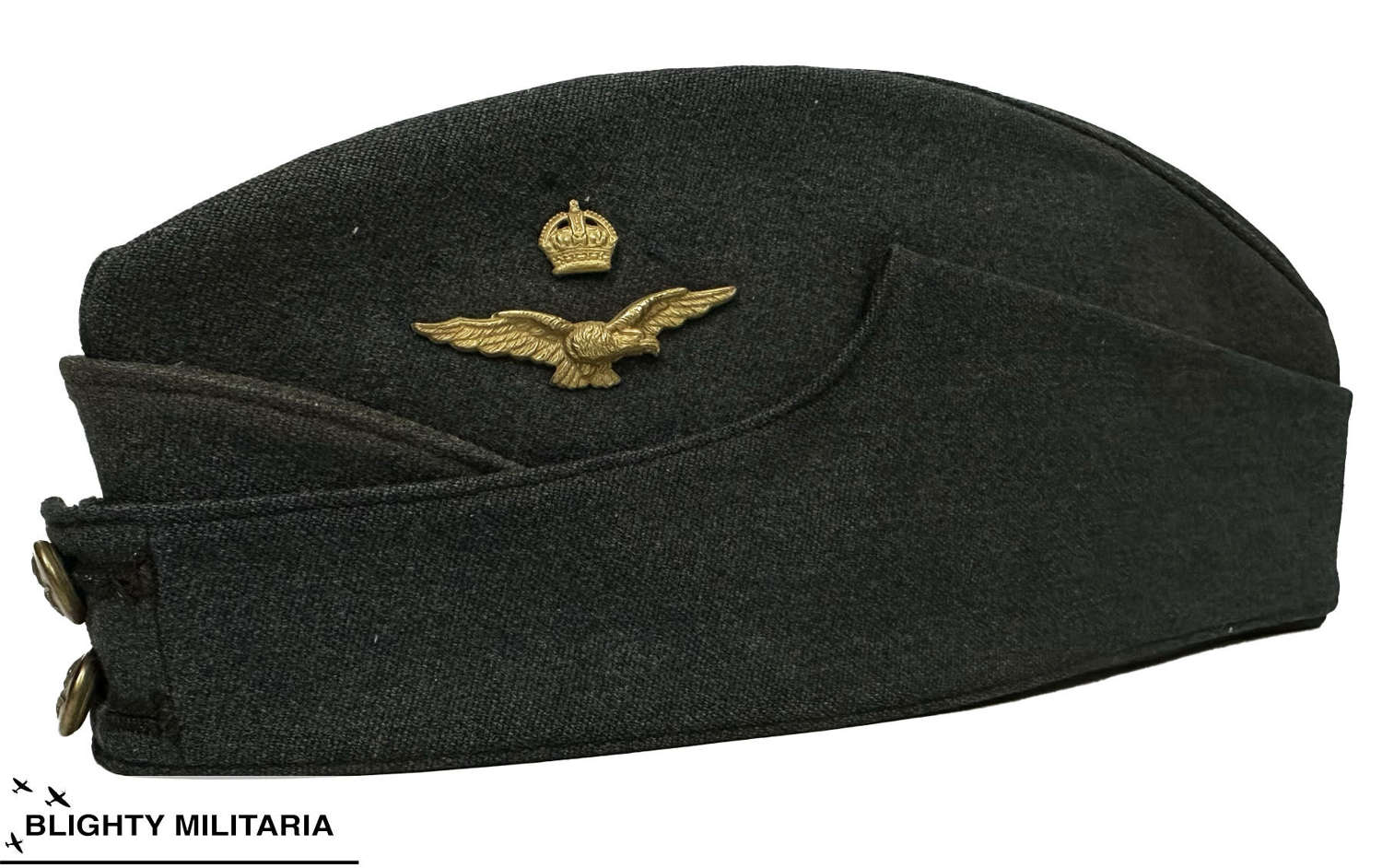 Original WW2 RAF Officer's Field Service Cap - DFC Winner + Large Size