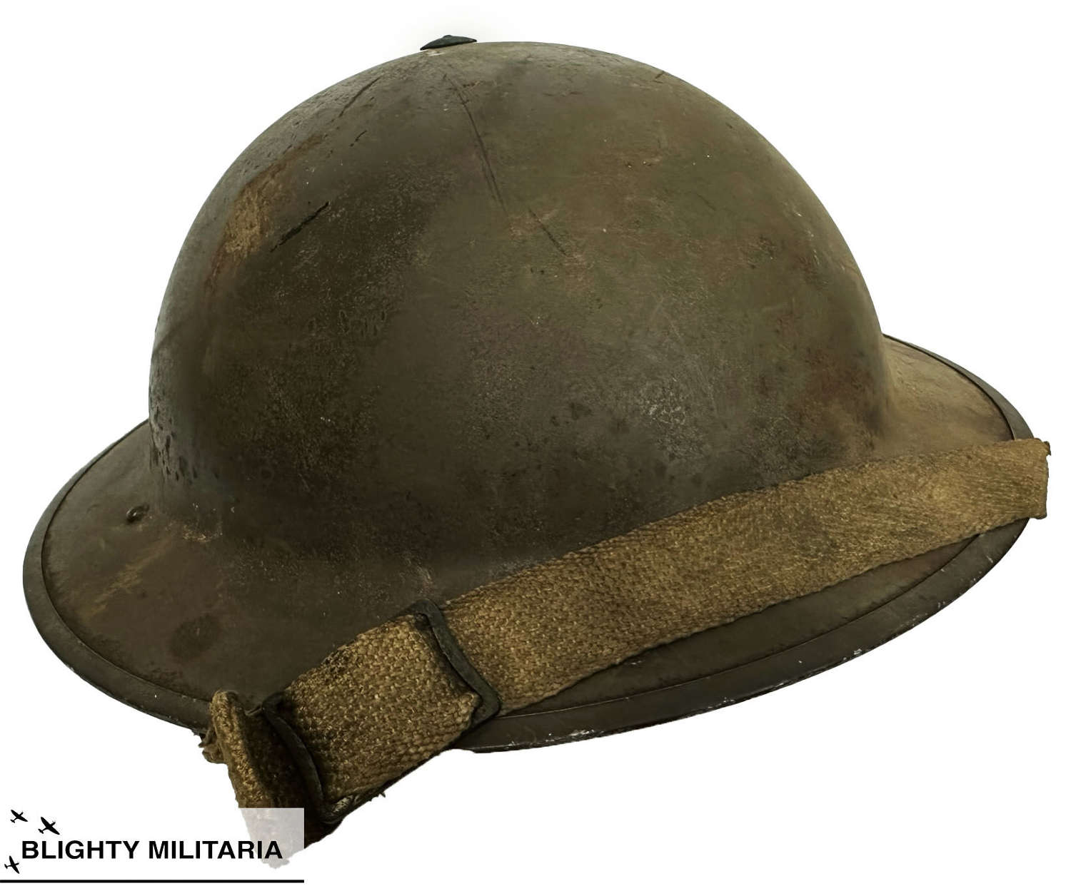 Original 1938 Dated British MKII Steel Helmet - Size 7
