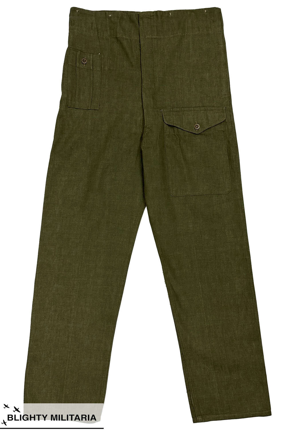 Original 1956 Dated British Army Denim Battledress Trousers - Size 11