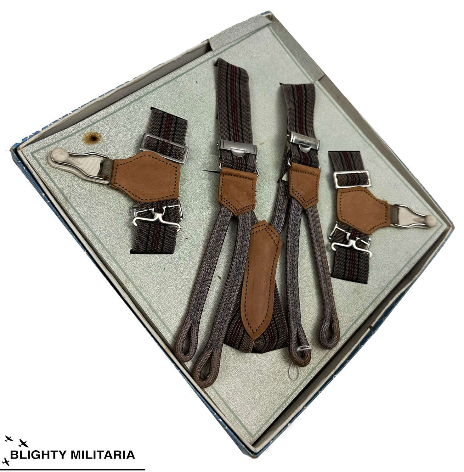 Original 1950s Men's Braces and Sock Suspender Set