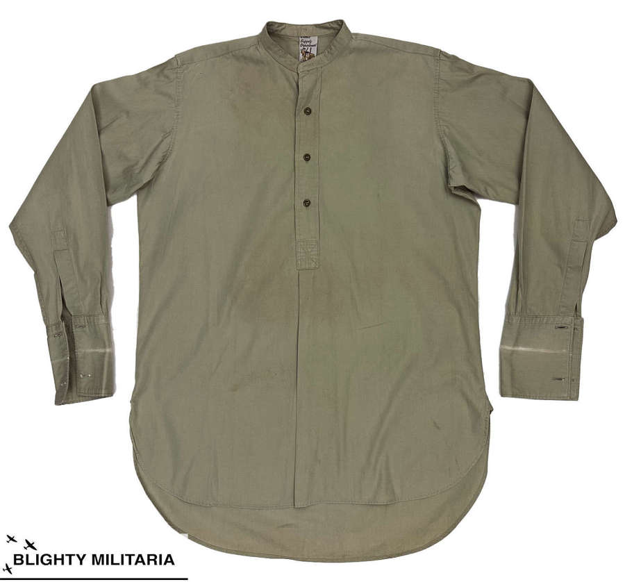 Original 1950s British Collarless Shirt by 'Cadet Supply Department'