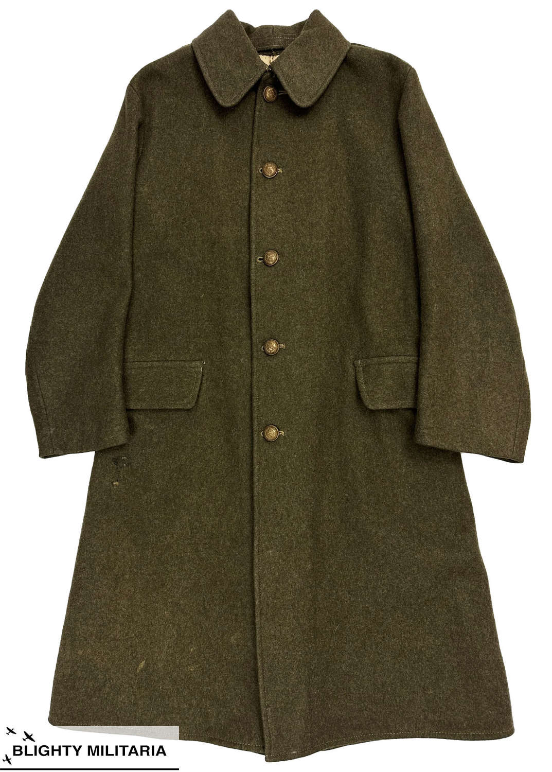 Scarce Original 1930s British Army Single Breasted Greatcoat