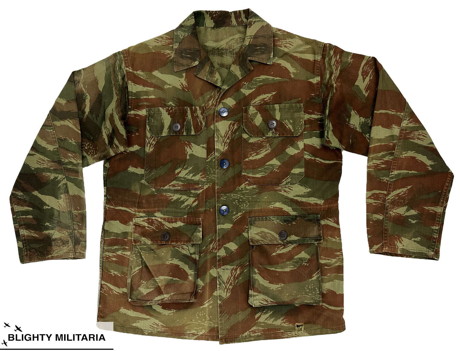 Original In-Country Made French Lizard Pattern Camo Four Pocket Jacket