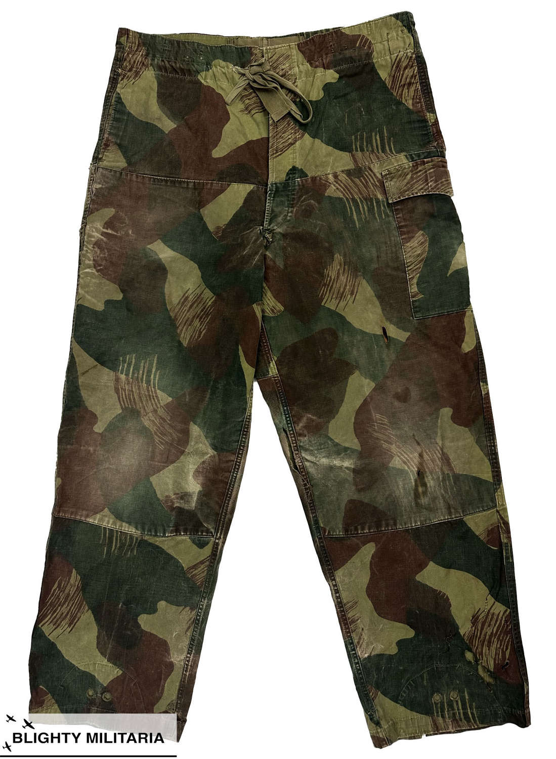 Original 1950s Belgian Army Brushstroke Camouflage Trousers