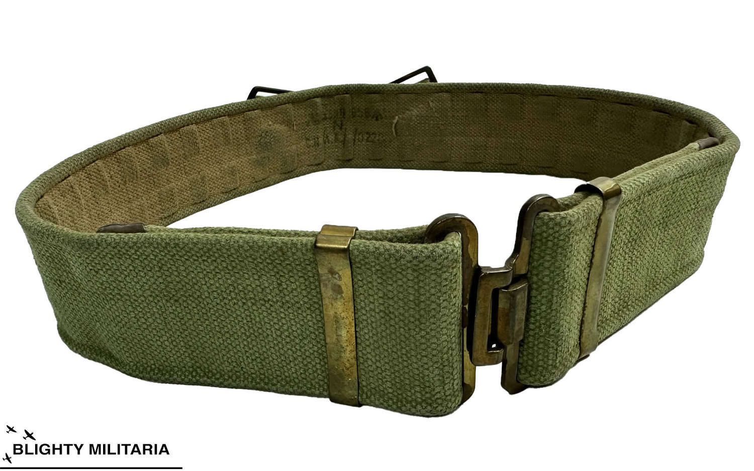 Original 1950s British Army 1937 Pattern Webbing Belt