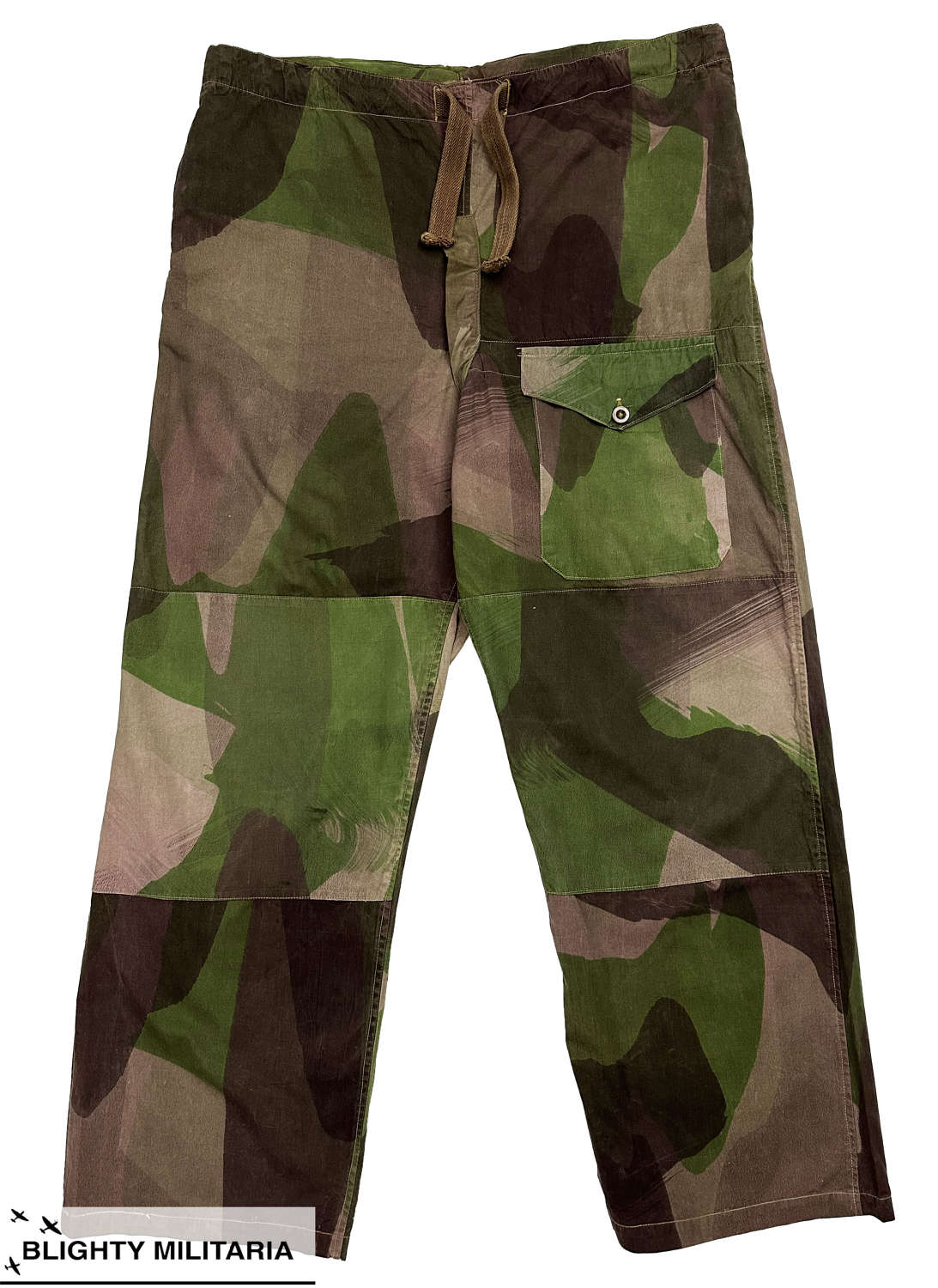 Original WW2 British Army Camouflage Windproof Trousers