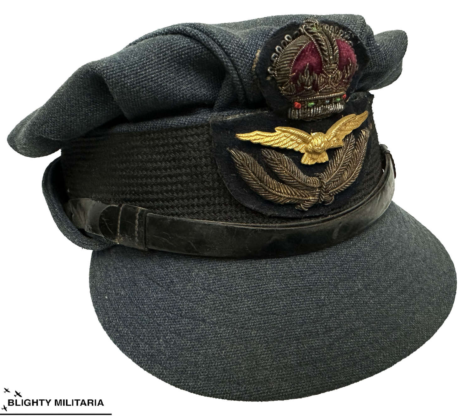 Rare Original WW2 WAAF Officer's Peaked Cap by 'Burberrys'