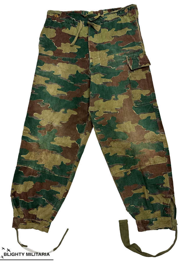 Original 1958 Dated Belgian M/56 Jigsaw Pattern Camouflage Trousers