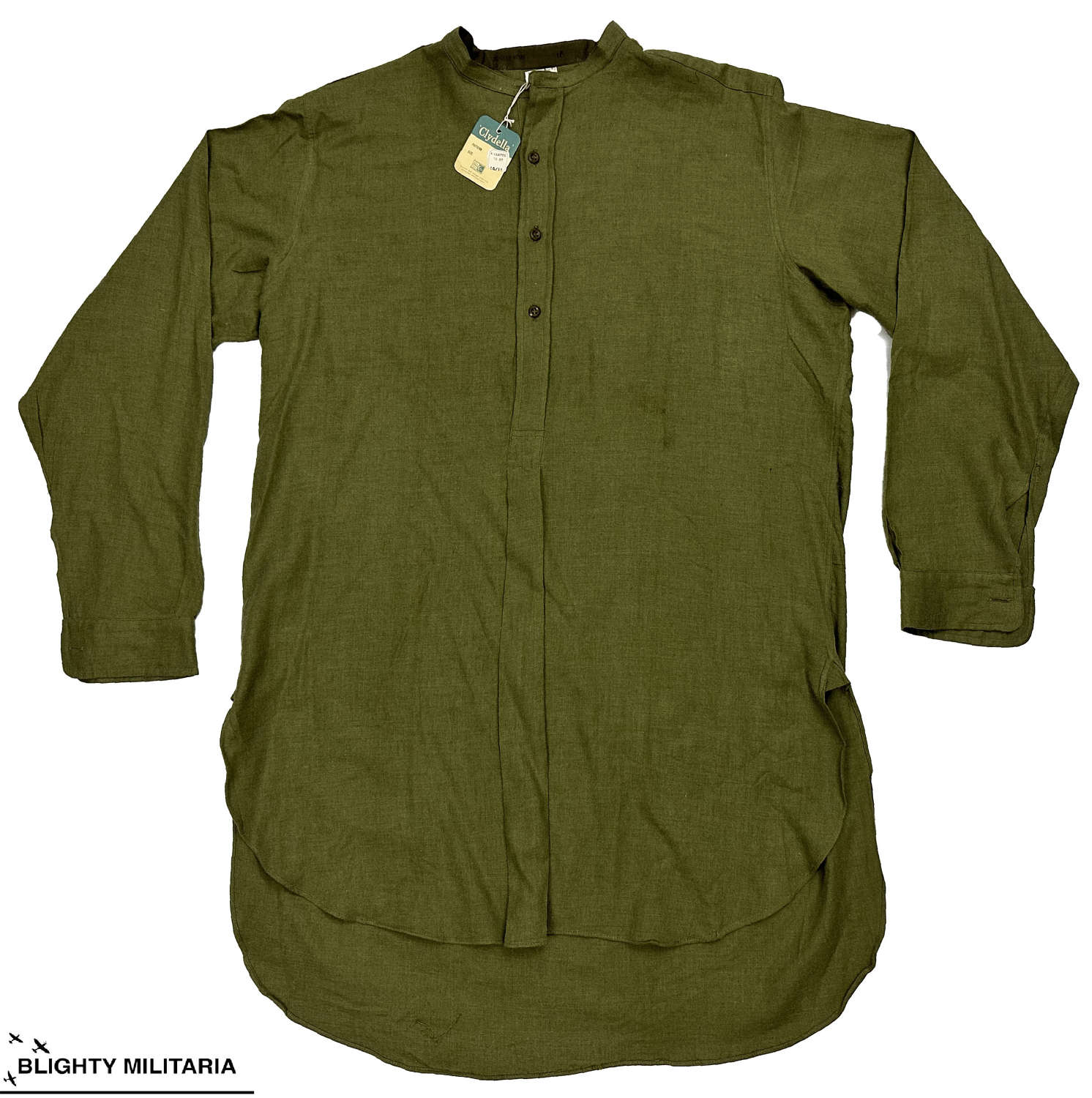 Original WW2 British Army Officer's Shirt By 'Clydella' - Size 16